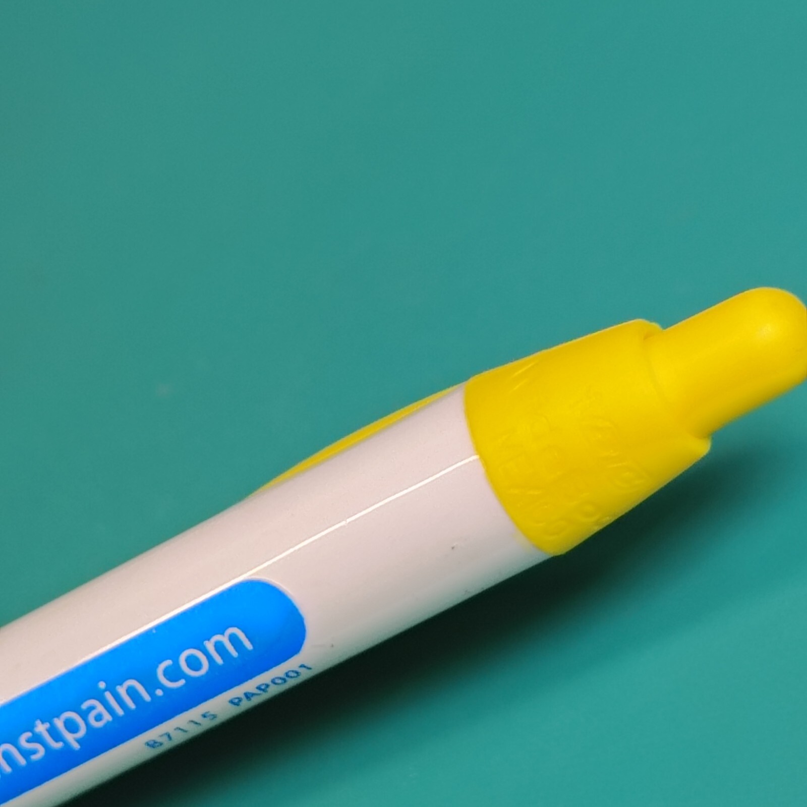 Partners Against Pain Drug Rep Pen BIC Blue Yellow White Pharmaceutical Promo