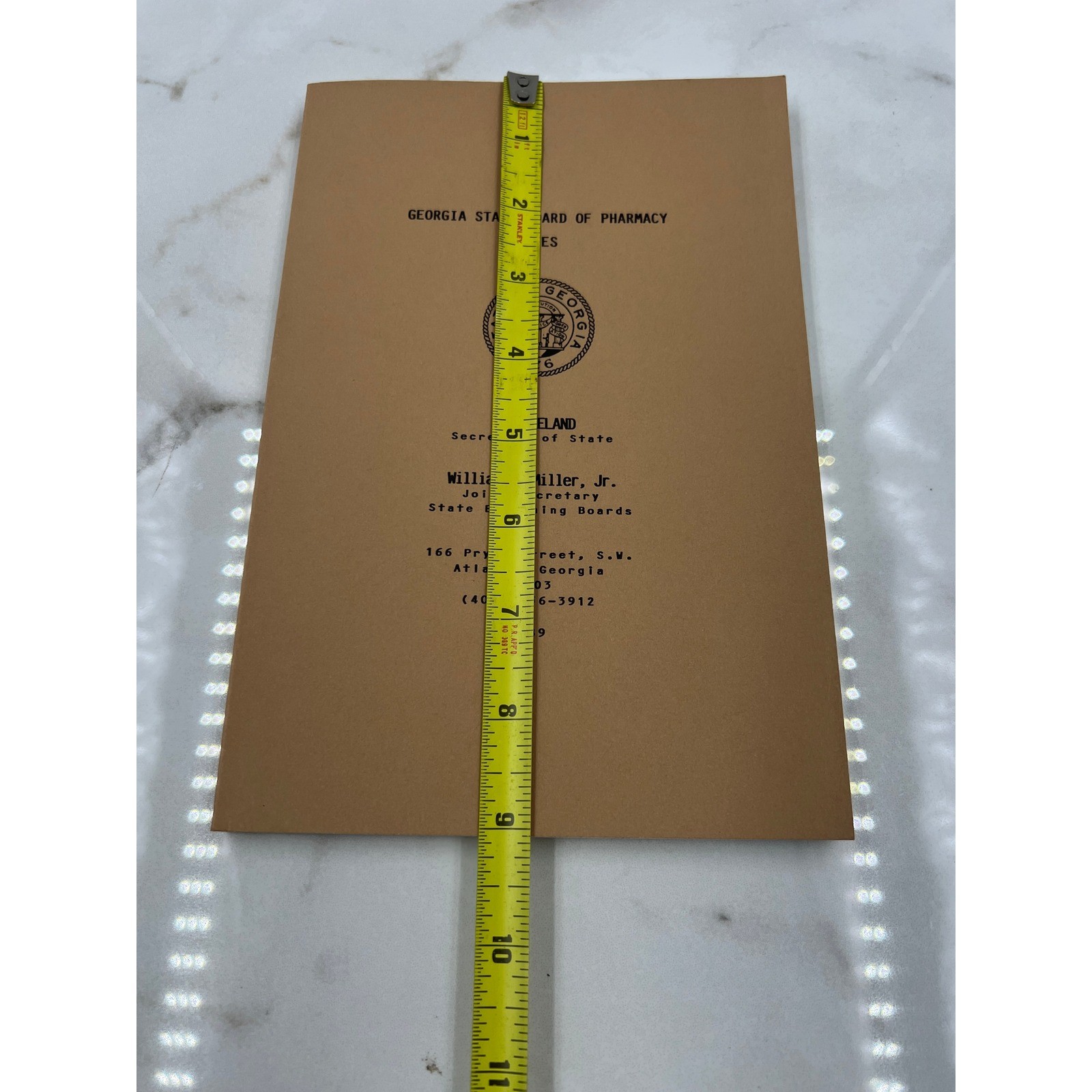 Georgia State Board of Pharmacy Rules 1989 Official Document Regulations