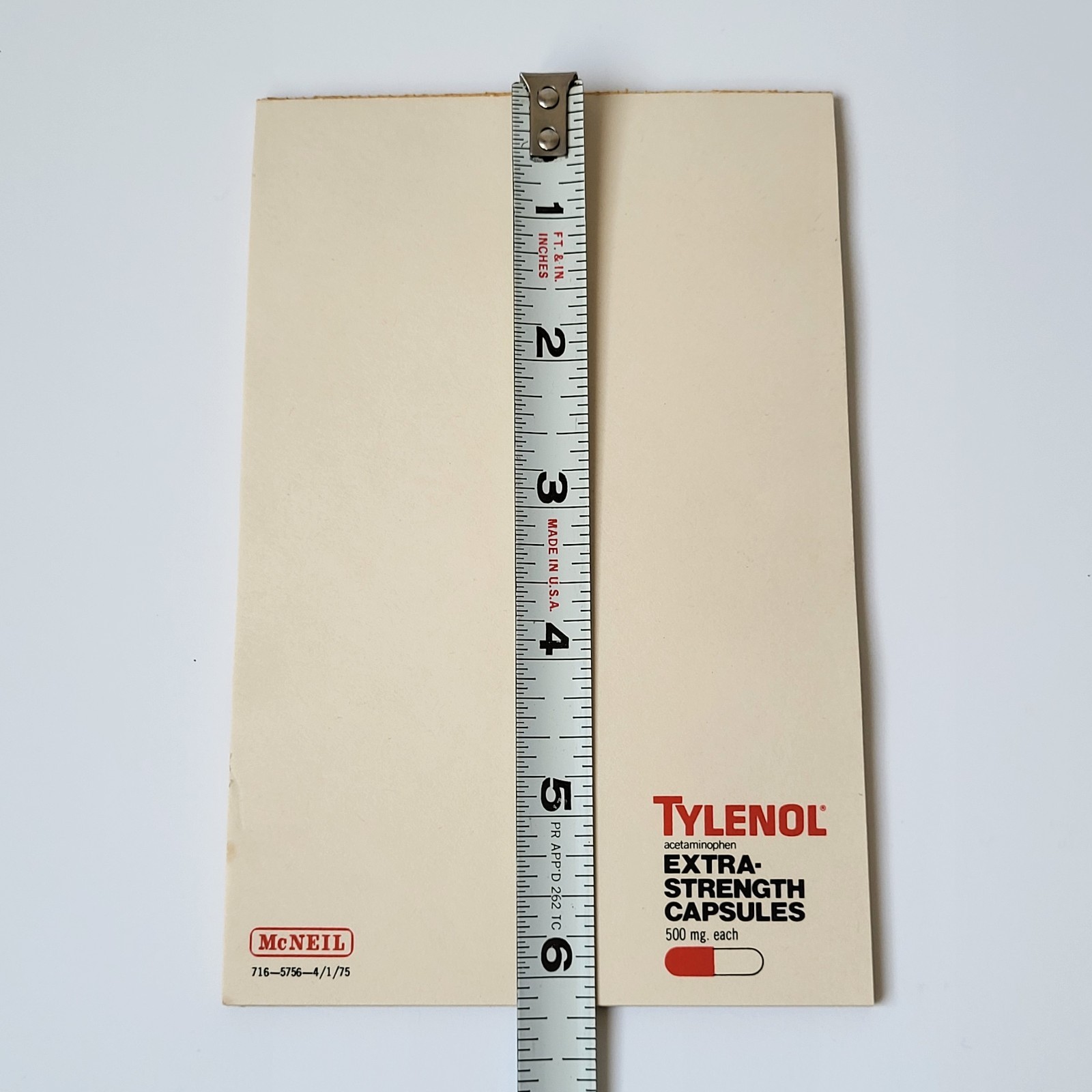 Vintage Drug Rep Tylenol Extra Strength Capsules Paper Notepad Old McNeil Logo