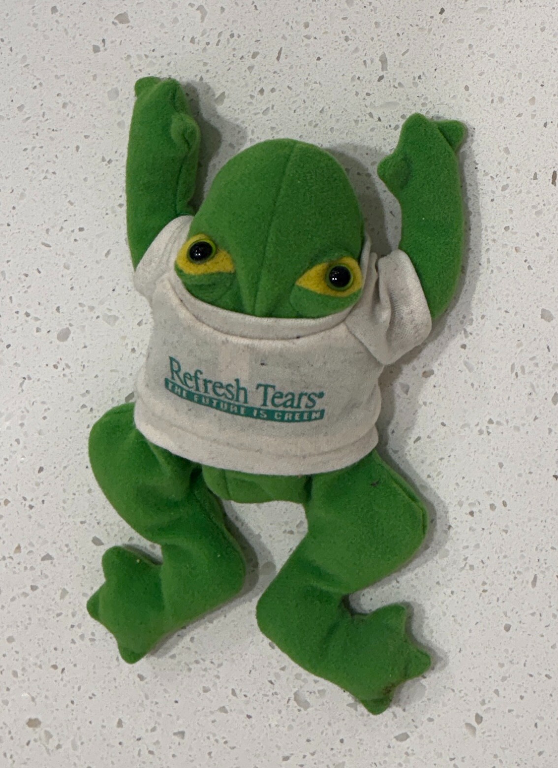 Frog Plush Pharmaceutical Rep Promo Stuffed Animal Puppet Bean Bag Toys REFRESH