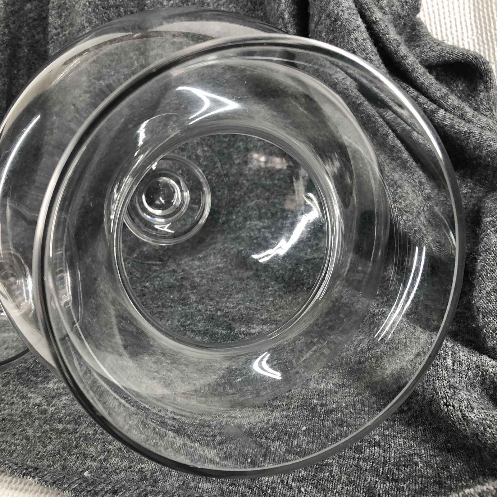 HUGE Vintage Ribbed & Footed Glass Chemist Carboy / Apothecary Display Jar