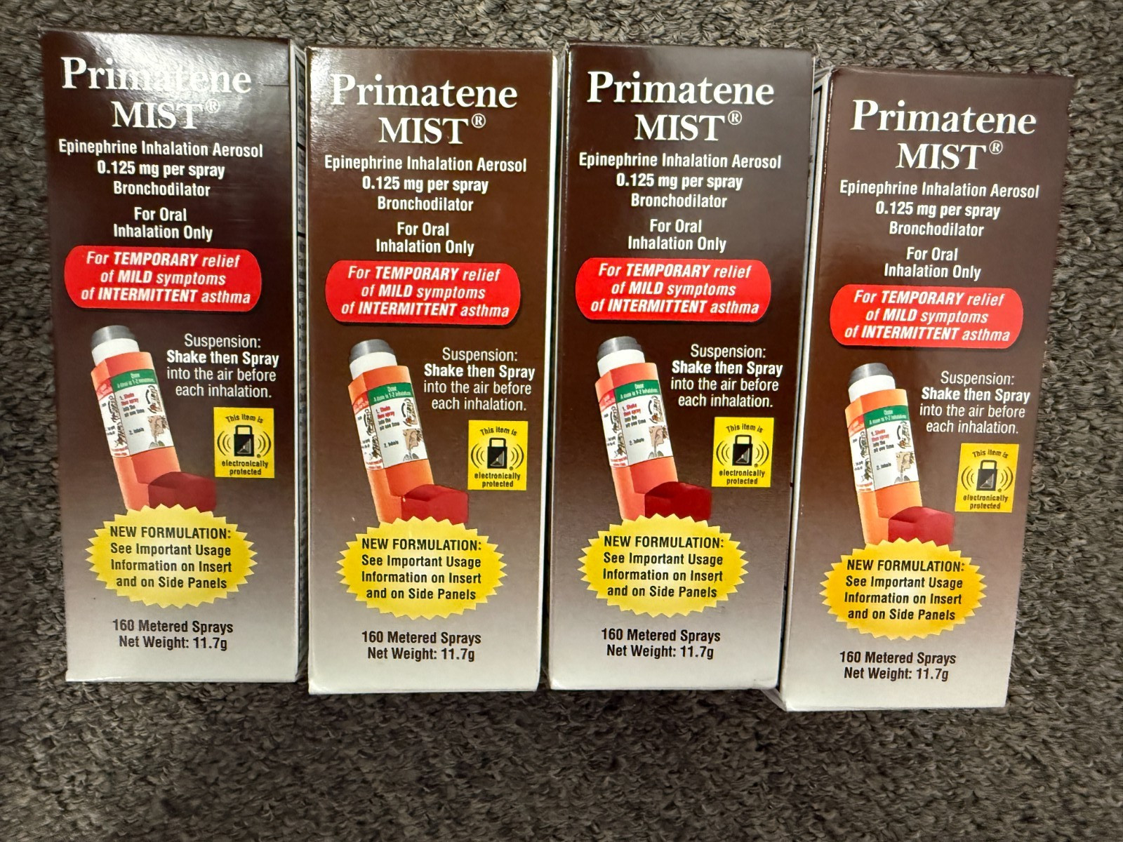4 Pack Primatene MIST Epinephrine Inhaler EXP 2027