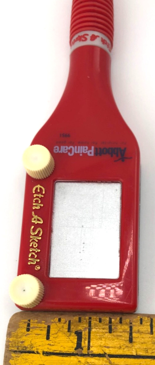 Vtg Abbott Pain Care Drug Rep Promo Merch Etch A Sketch Game Pen HTF Tested NWOP