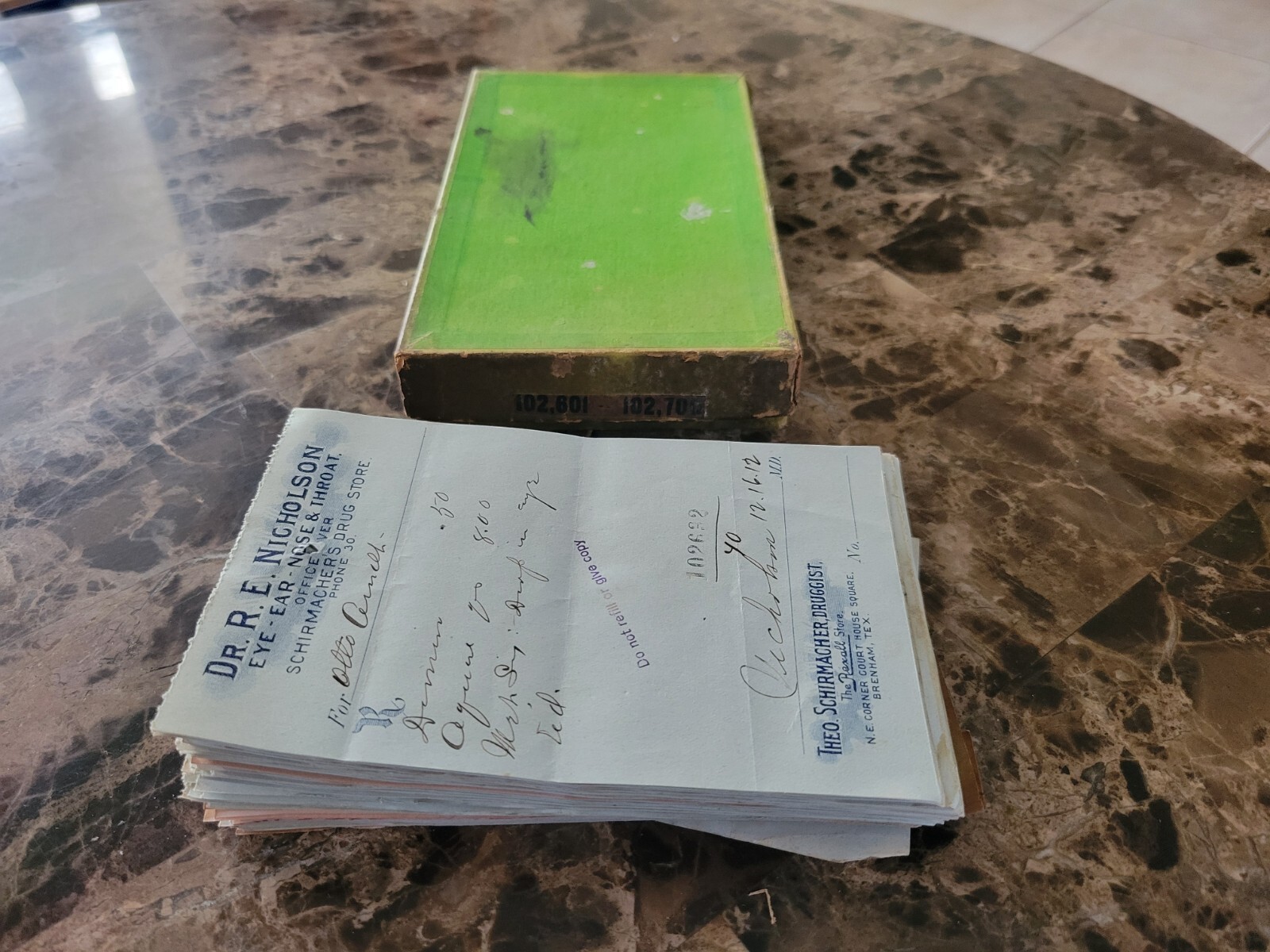 100 antique prescriptions (1912): Opium, Poppy, Ergot, Dionin, Codeine & Anodyne