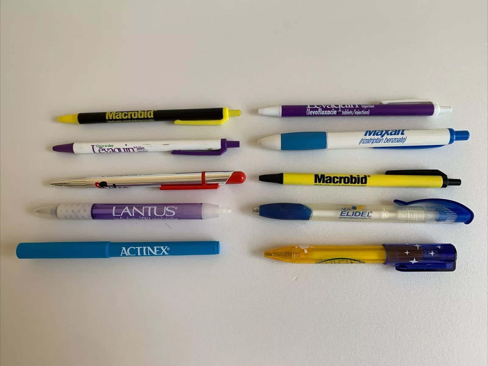 LOT OF 10 UNIQUE Pharmaceutical Pens; Drug Rep; FREE SHIPPING