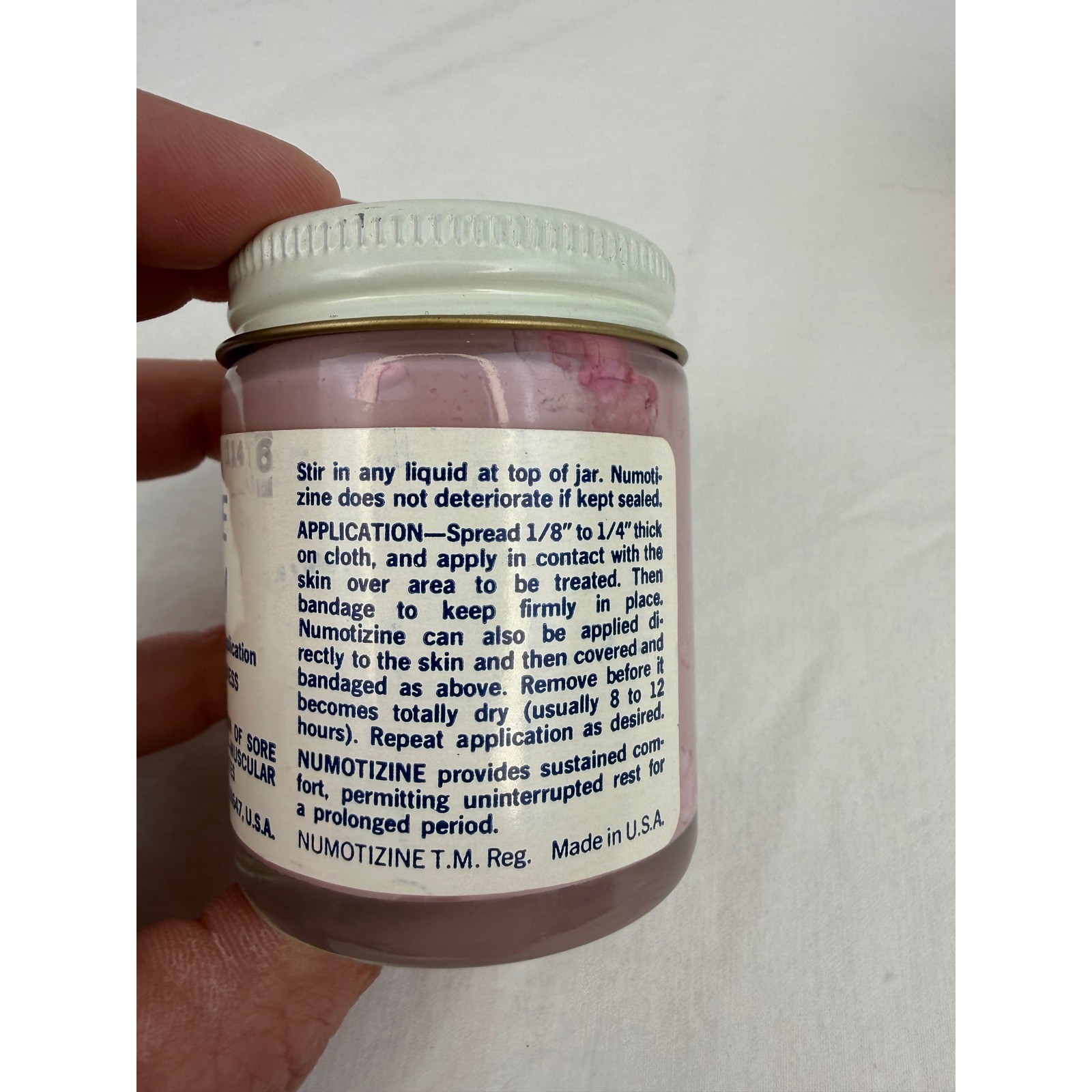 Vintage Numotizine Cataplasm Medicated Poultice 4oz Jar Hobart Laboratories Box