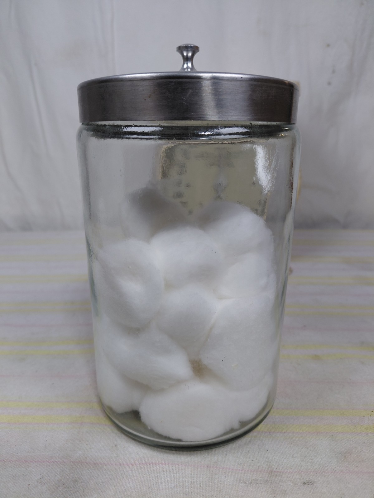 PROFEX USA Apothecary Medical Glass Jar Canister with Stainless Steel Lid 7×4″