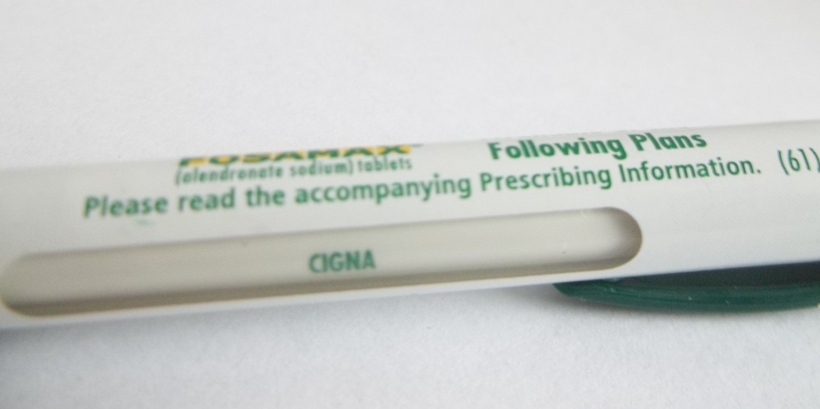 Fosamax Promotional Pen Plastic w/Rubberized Grip–Medium Weight