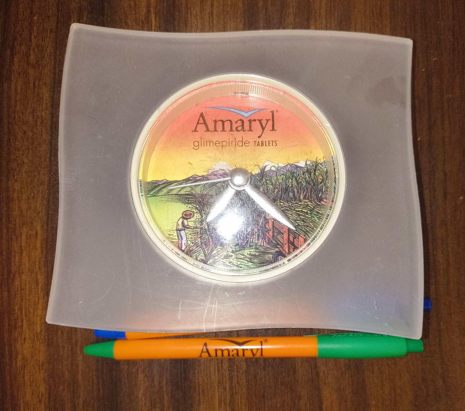 Amaryl glimepiride tablets Drug rep clock And 2 Pens. READ DESCRIPTION