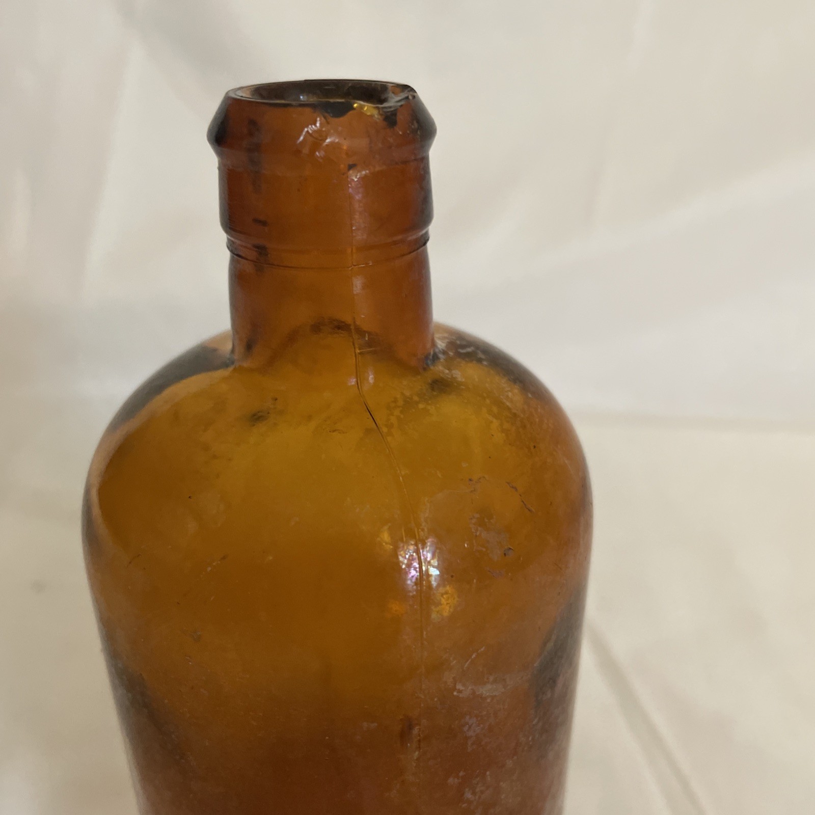 Lehn & Fink New York Brown Glass Apothecary Bottle 3″ X 7″
