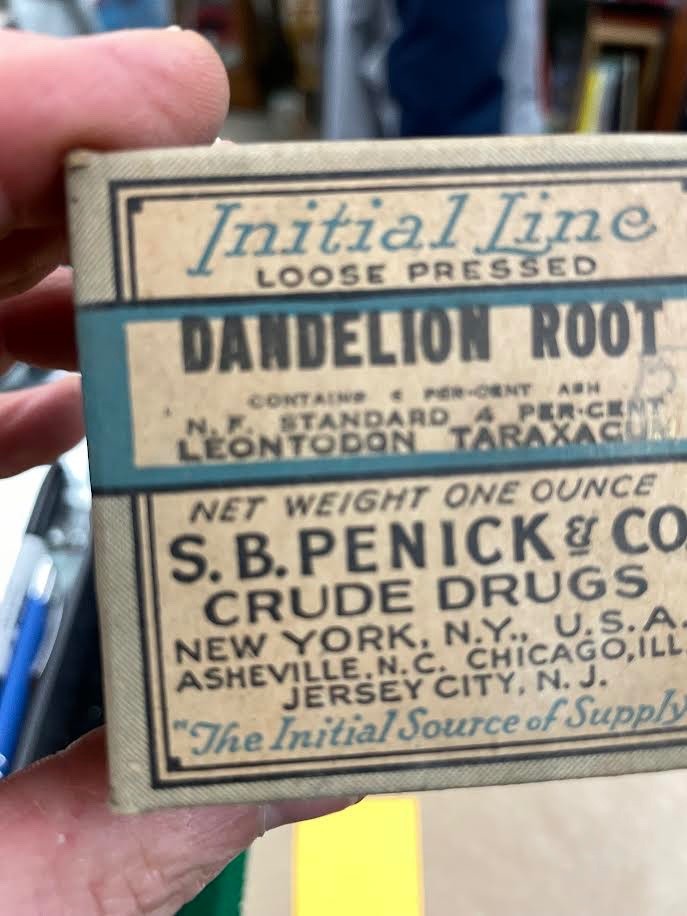 Vtg Medical Pharmacy Quack Cure Initial Line S. B. Penick Co. – Dandelion Root
