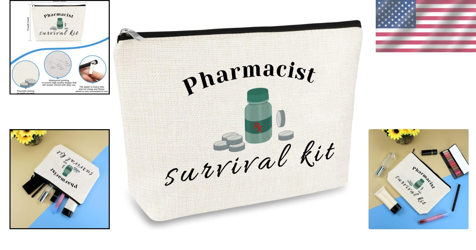 Charming Cosmetic Pouch for Pharmacy Graduates – Ideal for Makeup & Essentials