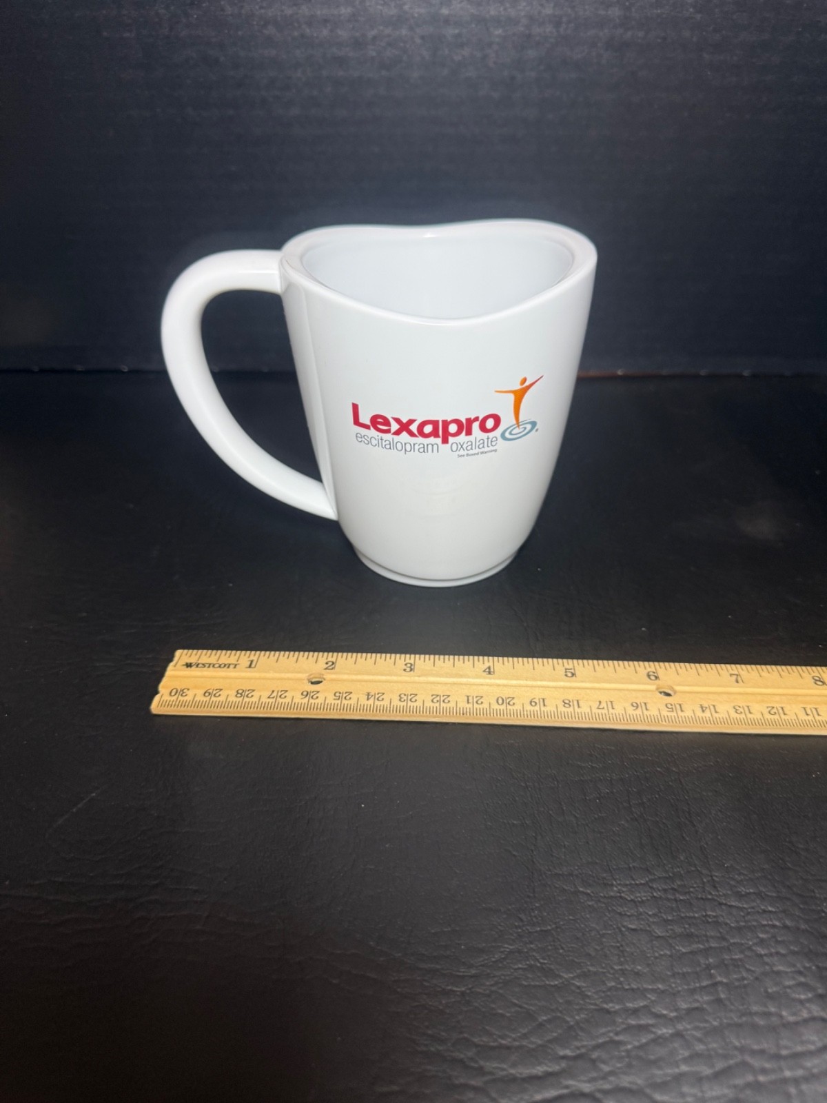 LEXAPRO Drug Pharmaceutical RX RARE Melamine Cup Mug Medical Advertisement Promo