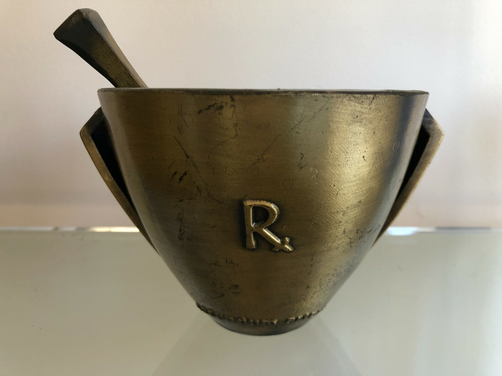 Vintage Pharmacy Class 1973 Mortar & Pestle Rx Secundum Artem Schering