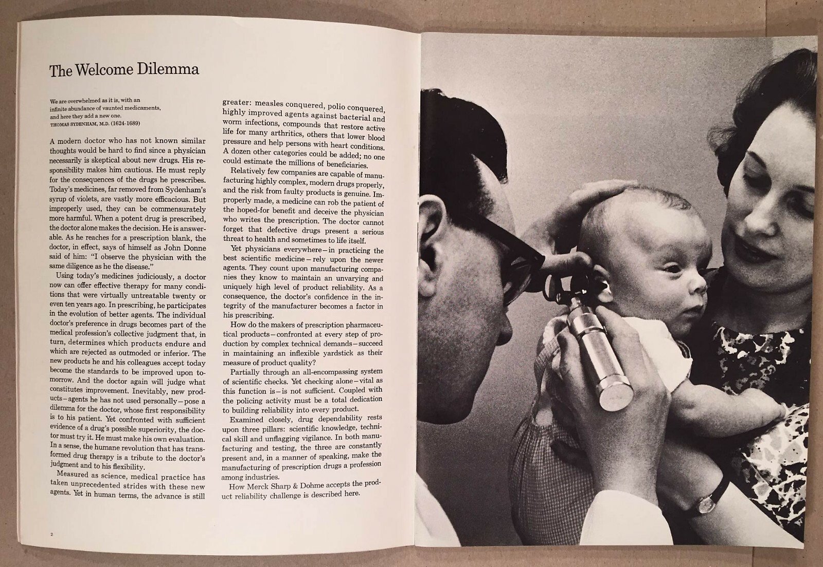 1966 Merck & Co. THE CONFIDENCE FACTOR Assuring Product Reliability 32 Page Book