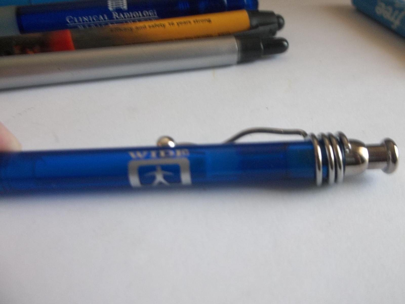 Lot of 6 Promotional Pens – Mixed Brands, Metal/Plastic – Assorted Colors