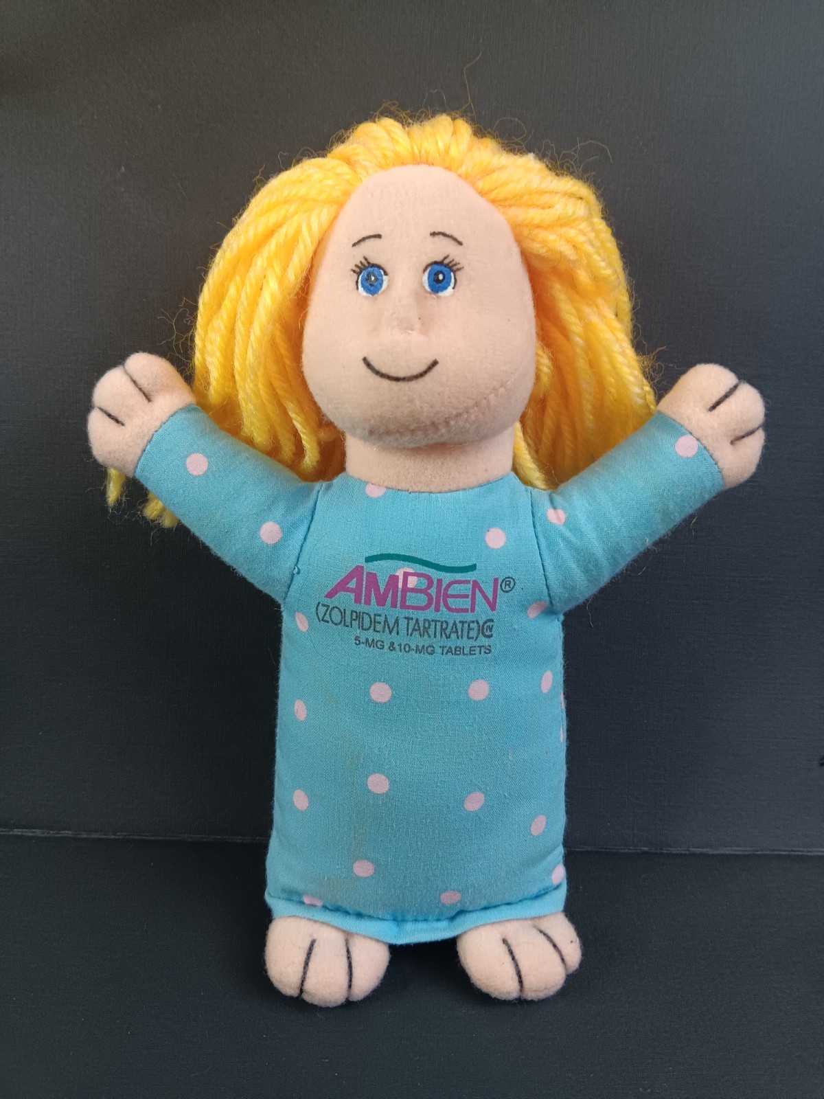 AMBIEN SLEEPY GIRL DRUG REP PROMO DOLL Plush Beanbag