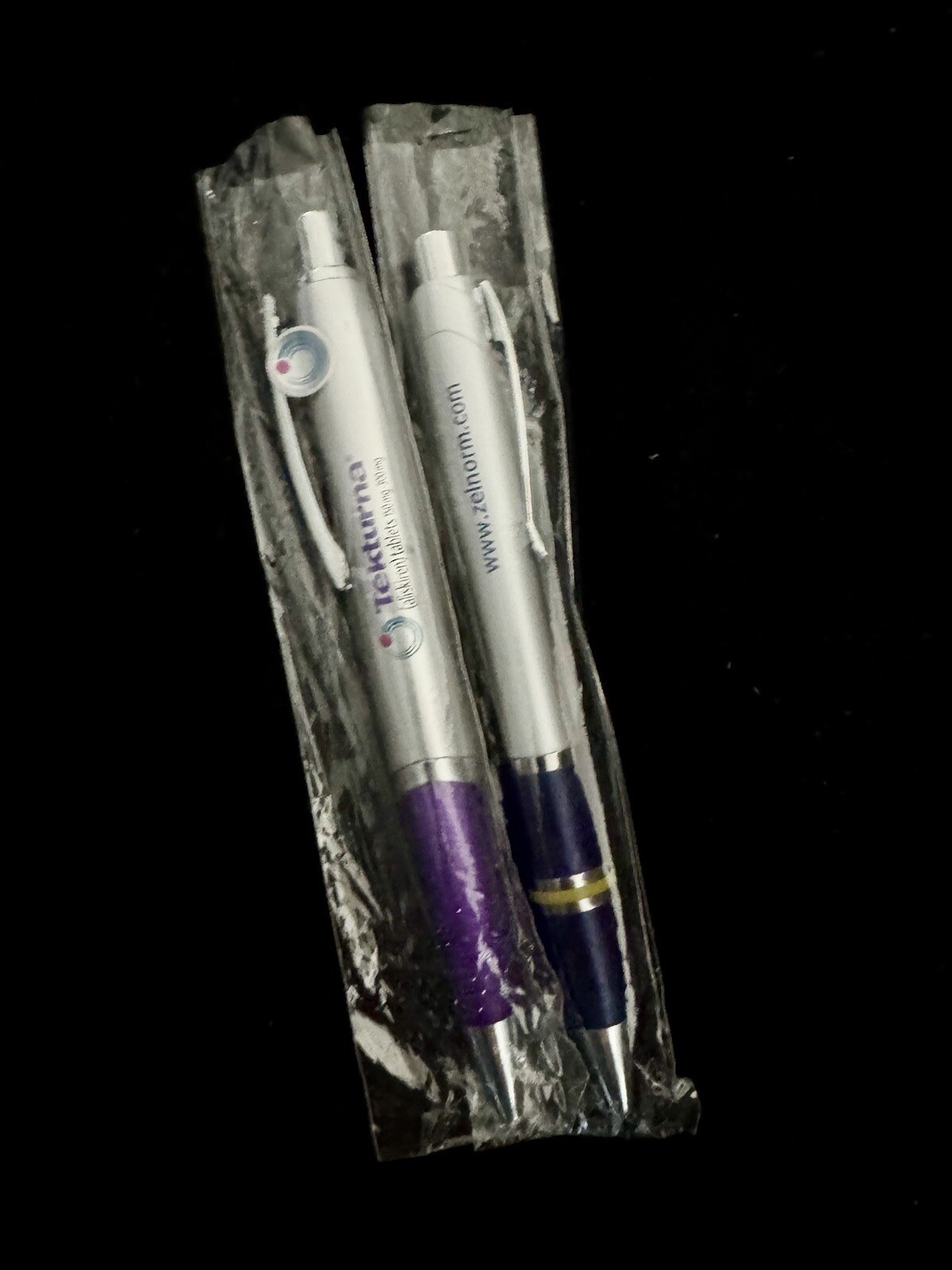 2 Two Pharmaceutical Drug Rep Pens – Collectible Tekturna & Zelnorm Pen