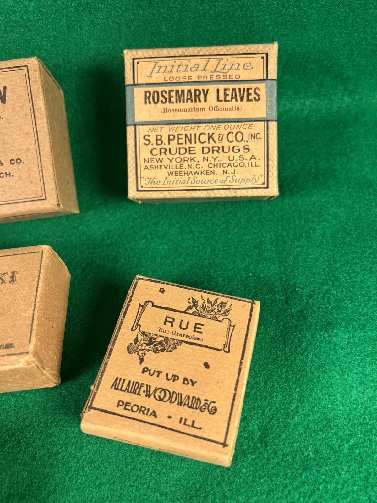 Vintage Apothecary Medicinal Herbs Lot Penick Murray Allaire Eatern Parke Davis