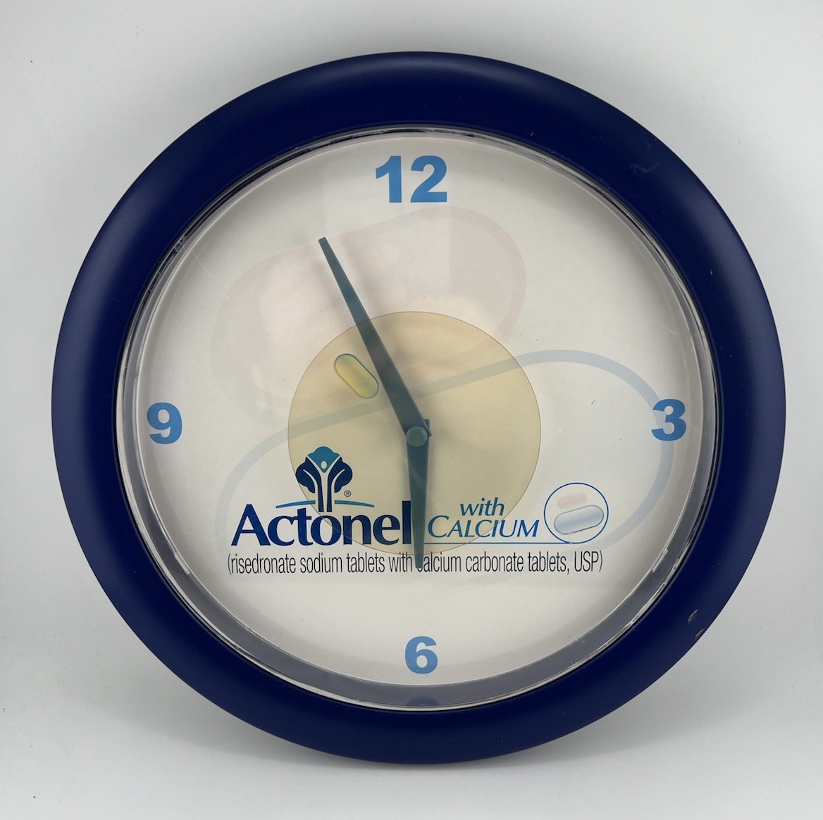 Vintage Actonel With Calcium Pharmaceutical Promotional Advertising Clock