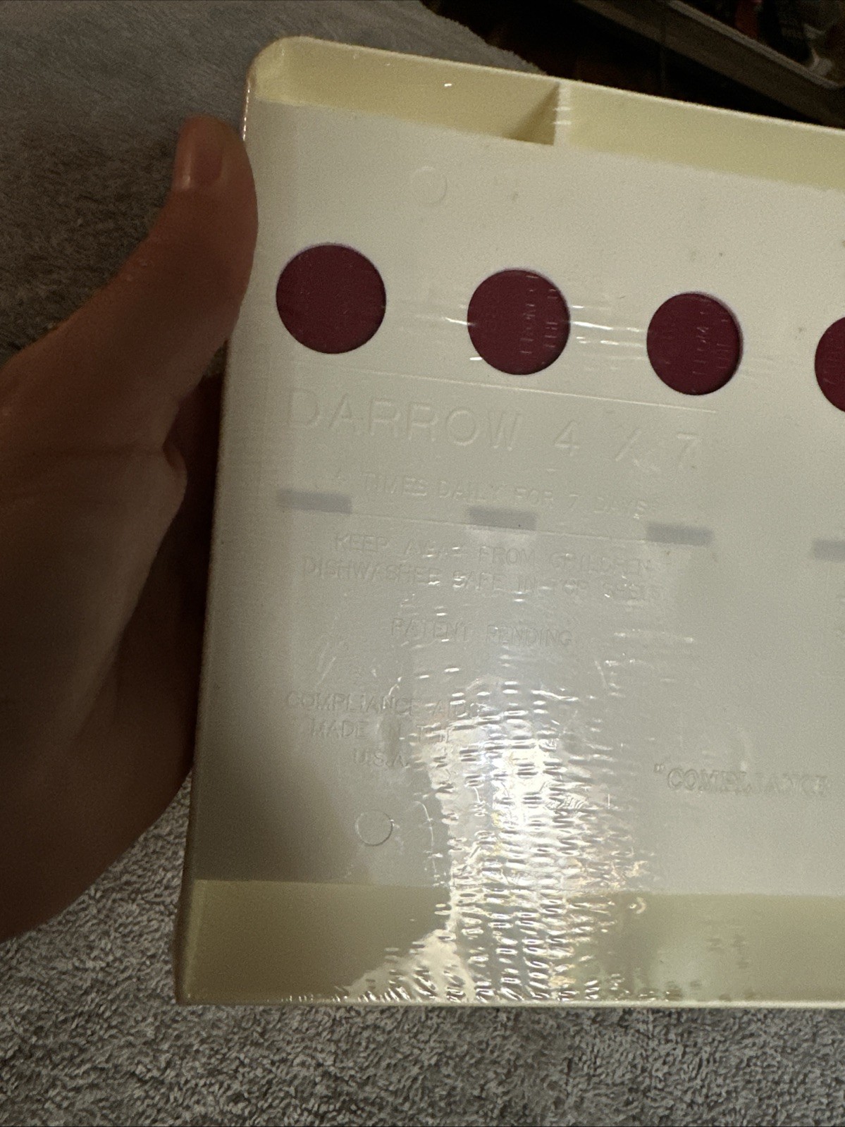 Aricept Drug Rep Pharmaceutical Promo 1 Week Plastic Pill Case organizer Box NOS