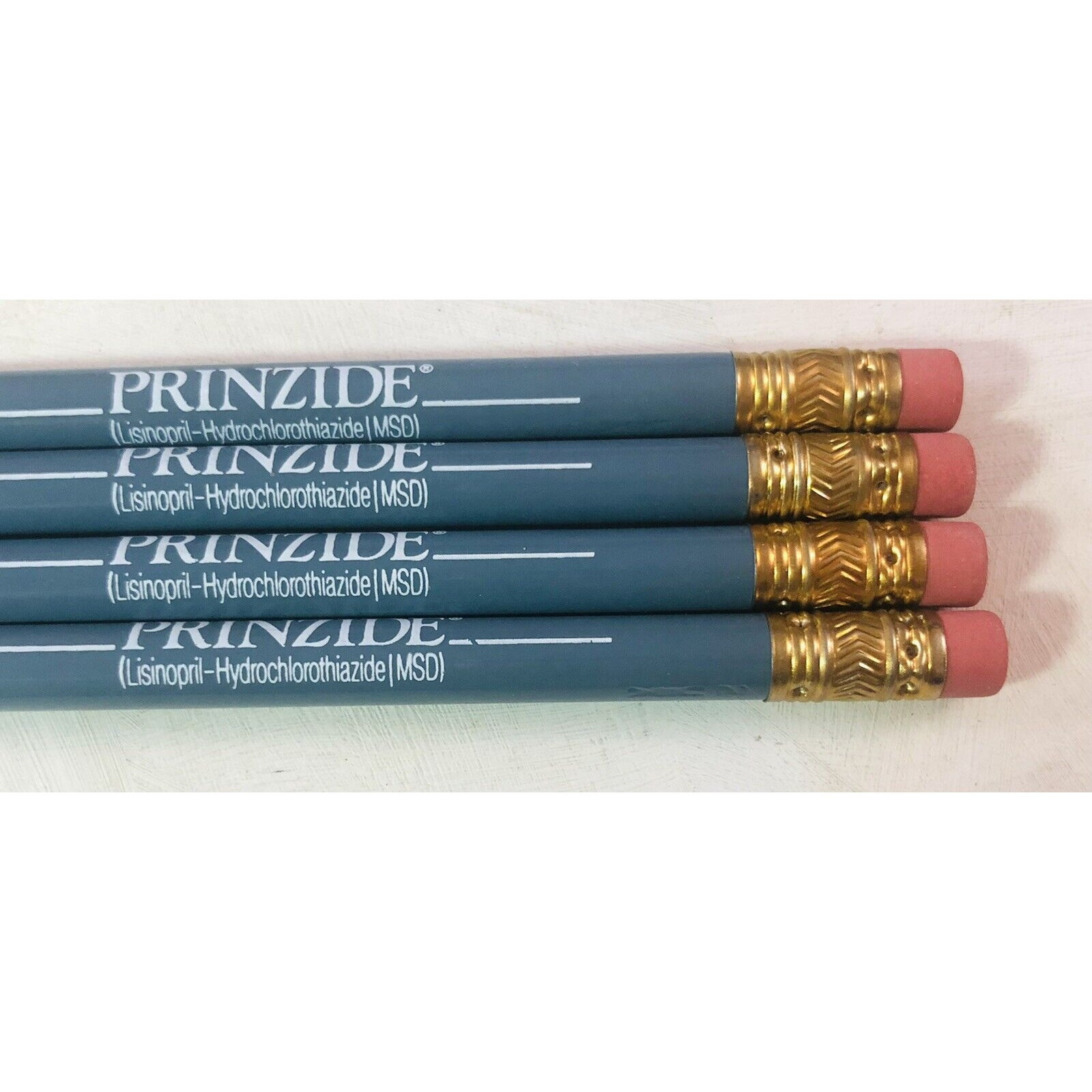 Prinzide Pharmaceutical Advertising Pencils x4 Lisinopril Merck Sharp Dohme USA