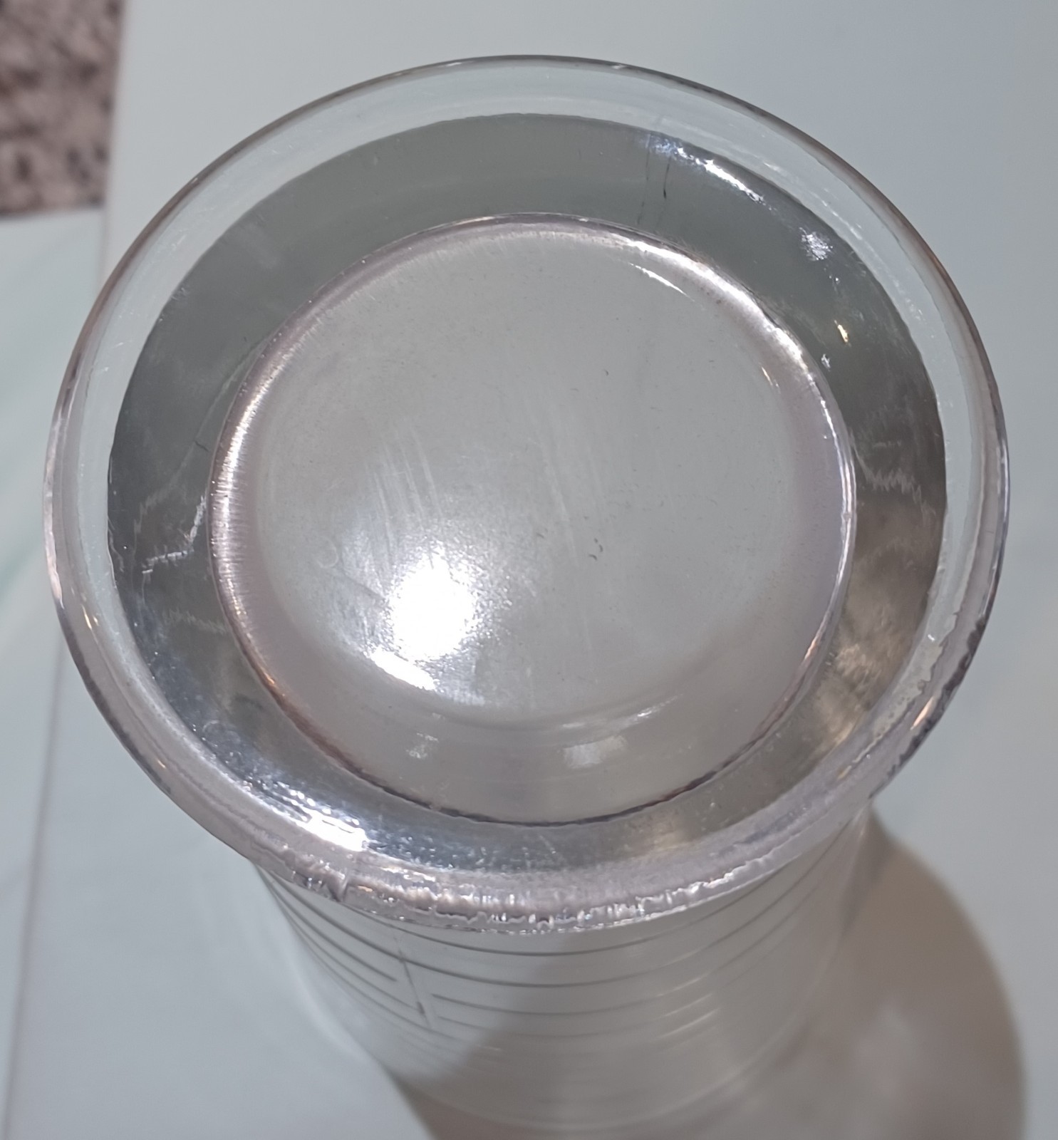 Vintage Apothecary Embossed Footed Measuring Heavy Glass Cup w/ Spout – 16 Oz.