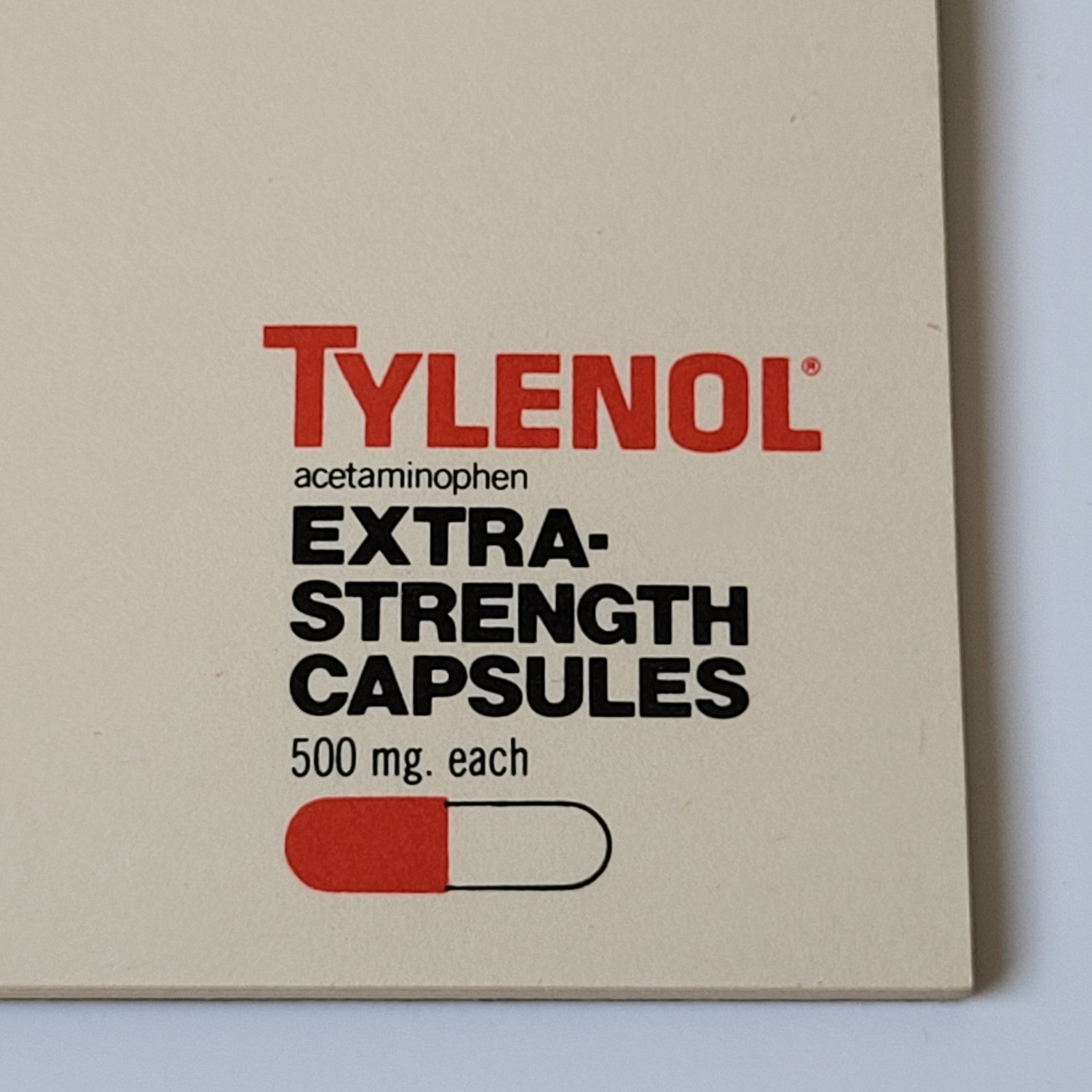 Vintage Drug Rep Tylenol Extra Strength Capsules Paper Notepad Old McNeil Logo