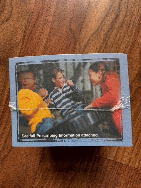 POST IT NOTE Cube Stattera Pharmaceutical Drug Rep Advertising Sealed Note Pad