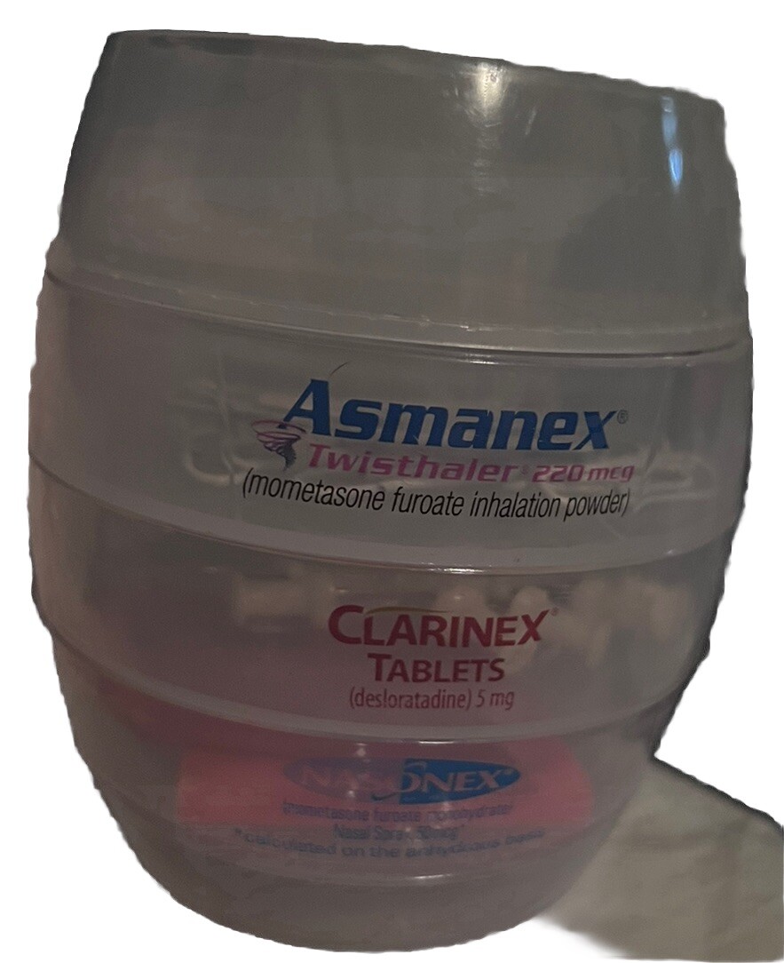 Clarinex Nasonex Asmanex Pen/Pencil/Desk Caddy Organizer Swing Out Drawers