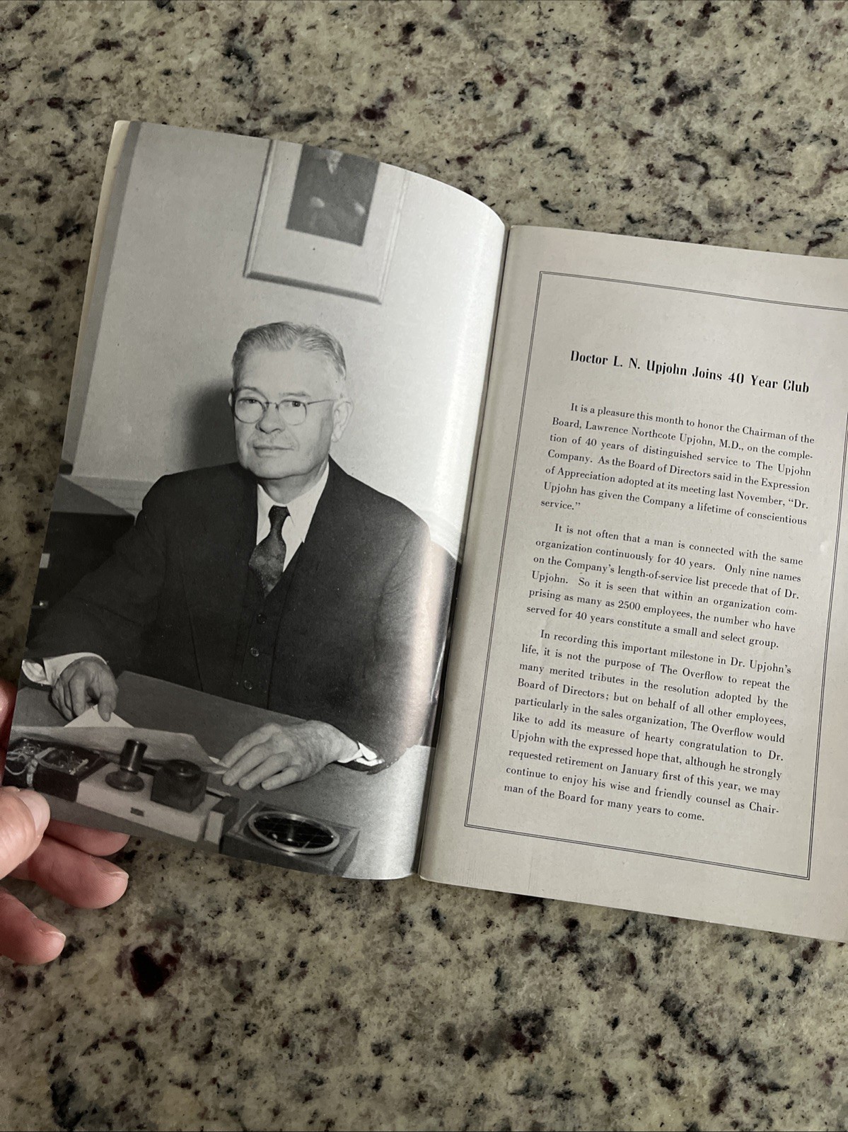 Vintage 1944 WWII Upjohn Pharmaceuticals Employee Magazine Vitamin Store Display