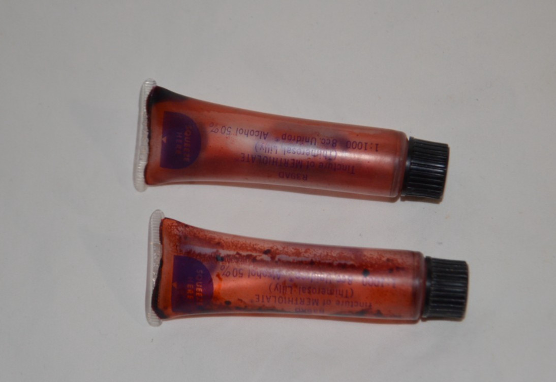 Vintage Bullard Merthiolate Box Empty Tubes First Aid Medicine Pharmacy Medical