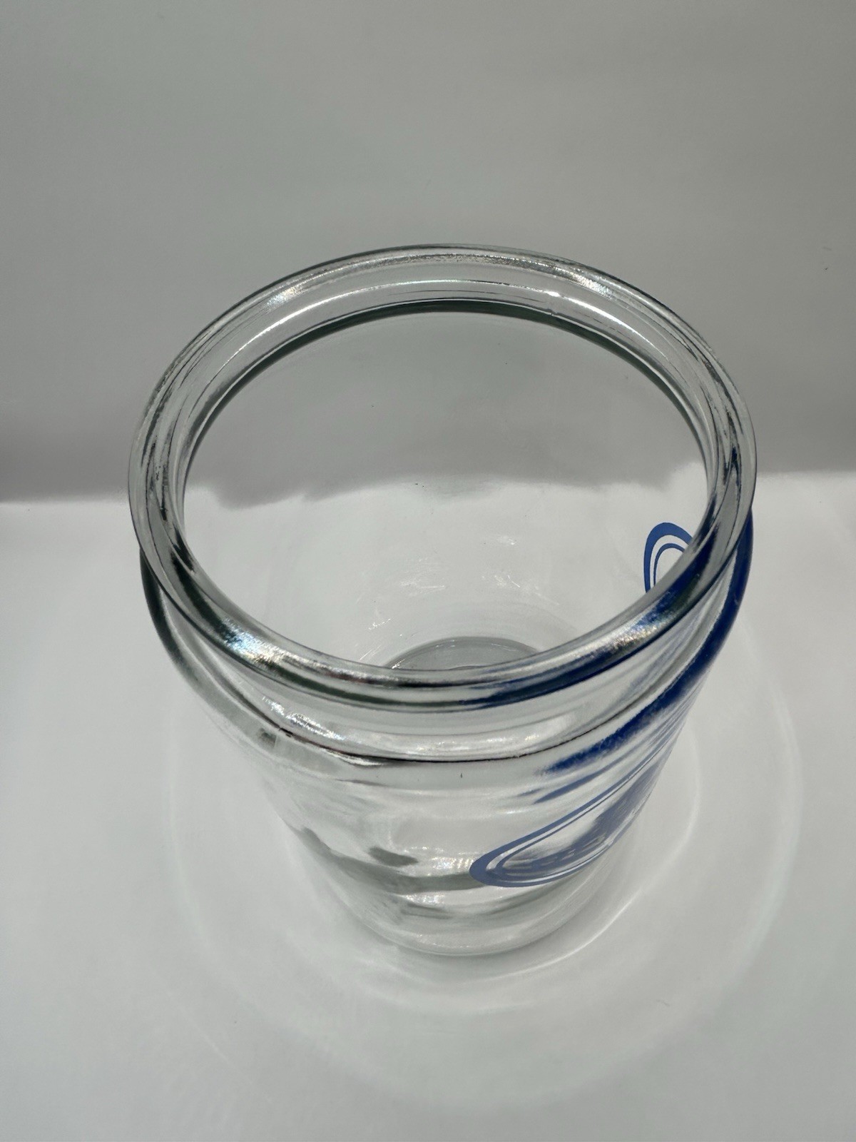 Grafco Medical Apothecary Glass Jar Stainless Lid Blue Letters Tongue Depressors