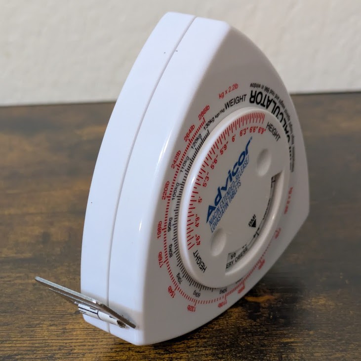 Advicor BMI Calculator Tape Measure Pharmaceutical Advertising Promo