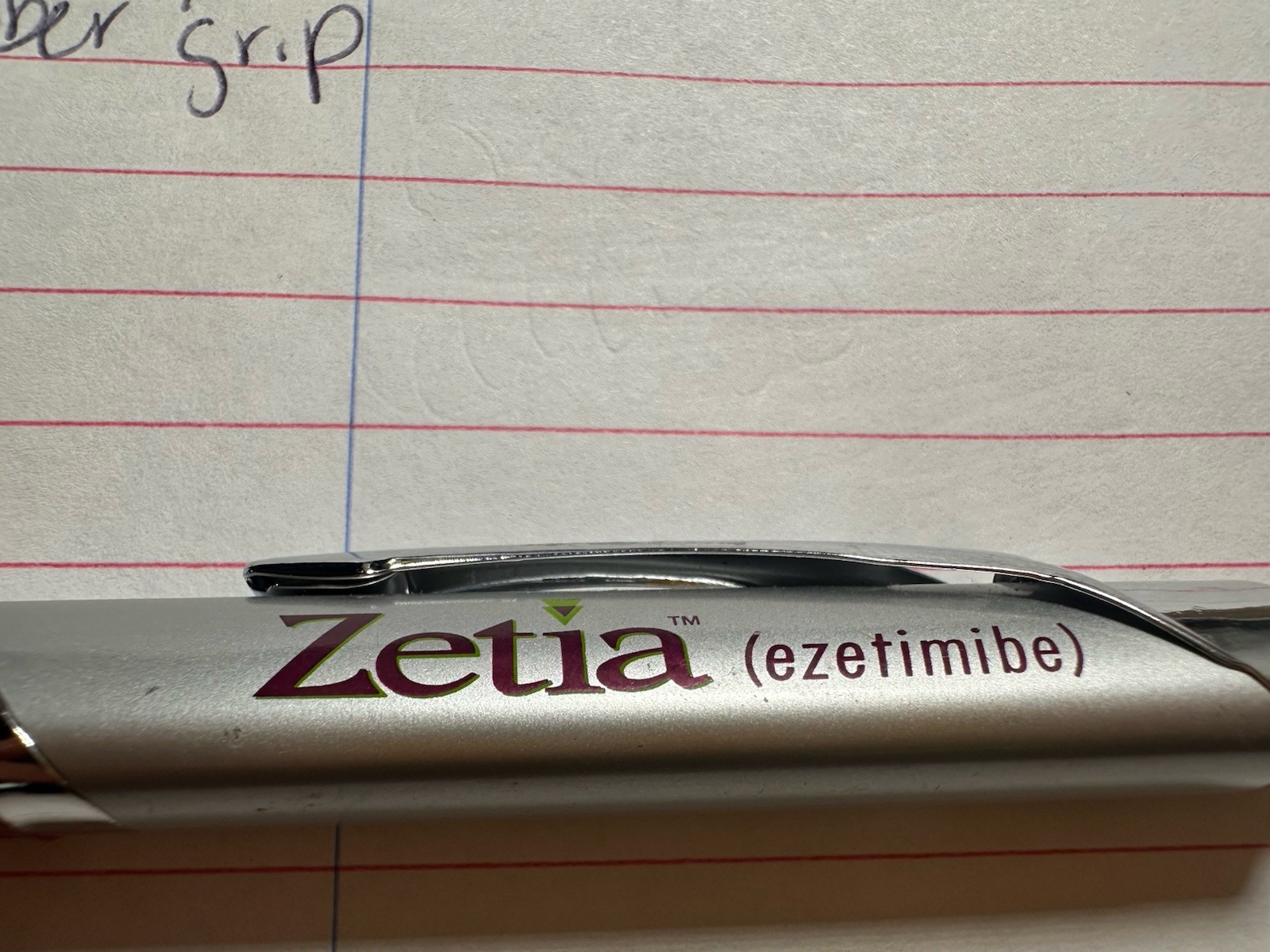 Zetia Drug Rep Promo Pen Heavy Metal Click Black Ink