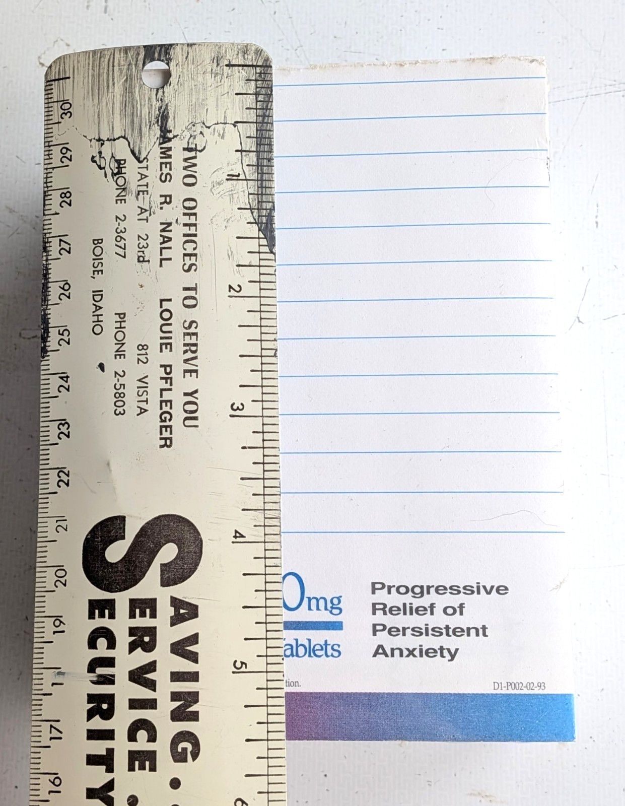 Vtg Buspar Notepad Pack New In Plastic, Medical Pharmacy Promo