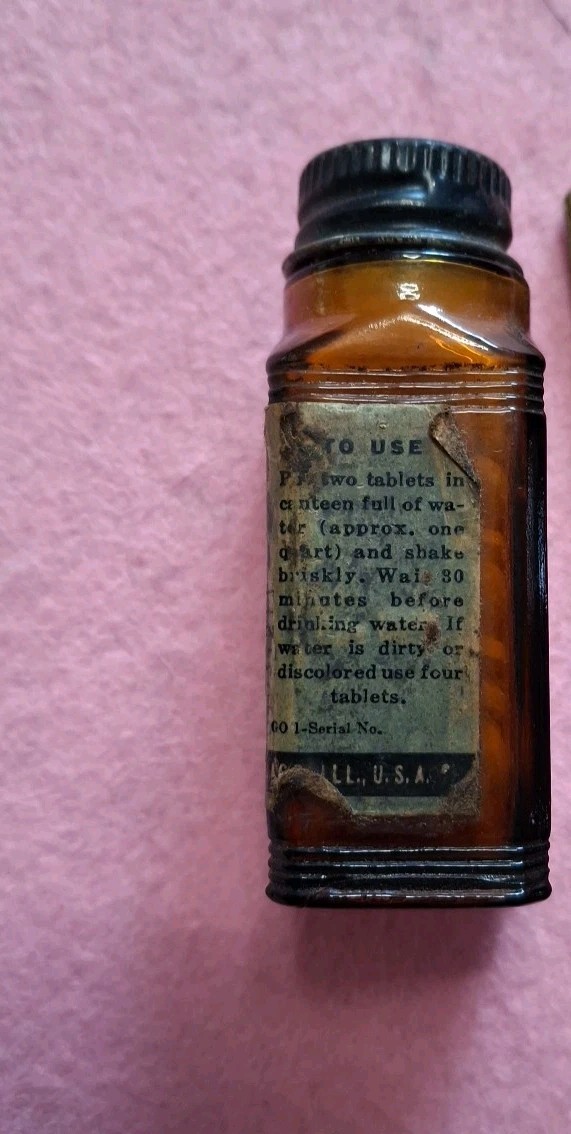 VTG Abbott Laboratories BOTTLE/ WATER PURIFICATION TABLETS FULL.