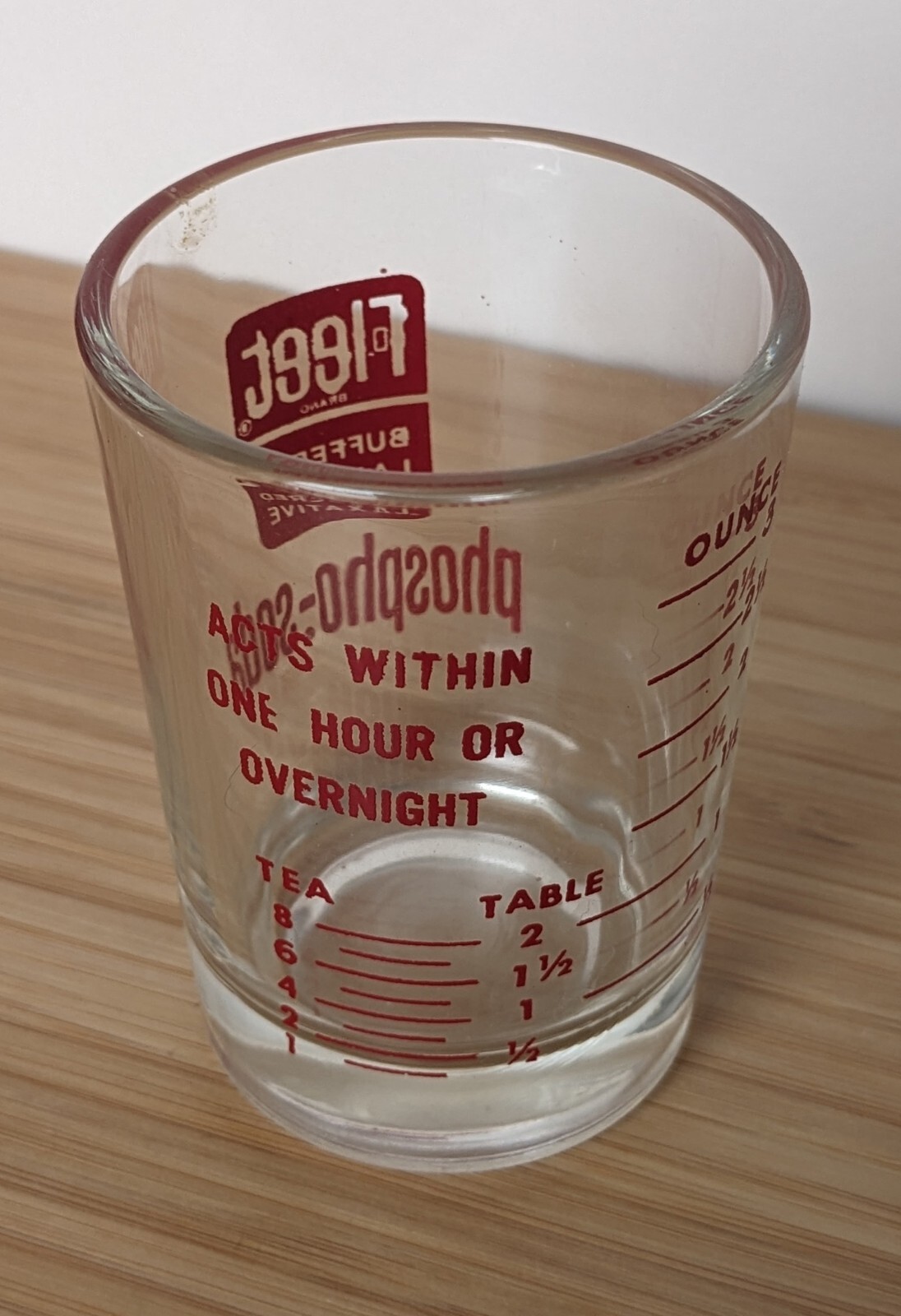 Vintage Fleet Laxative Phospho Soda Pharma Measuring Cup Shot Glass