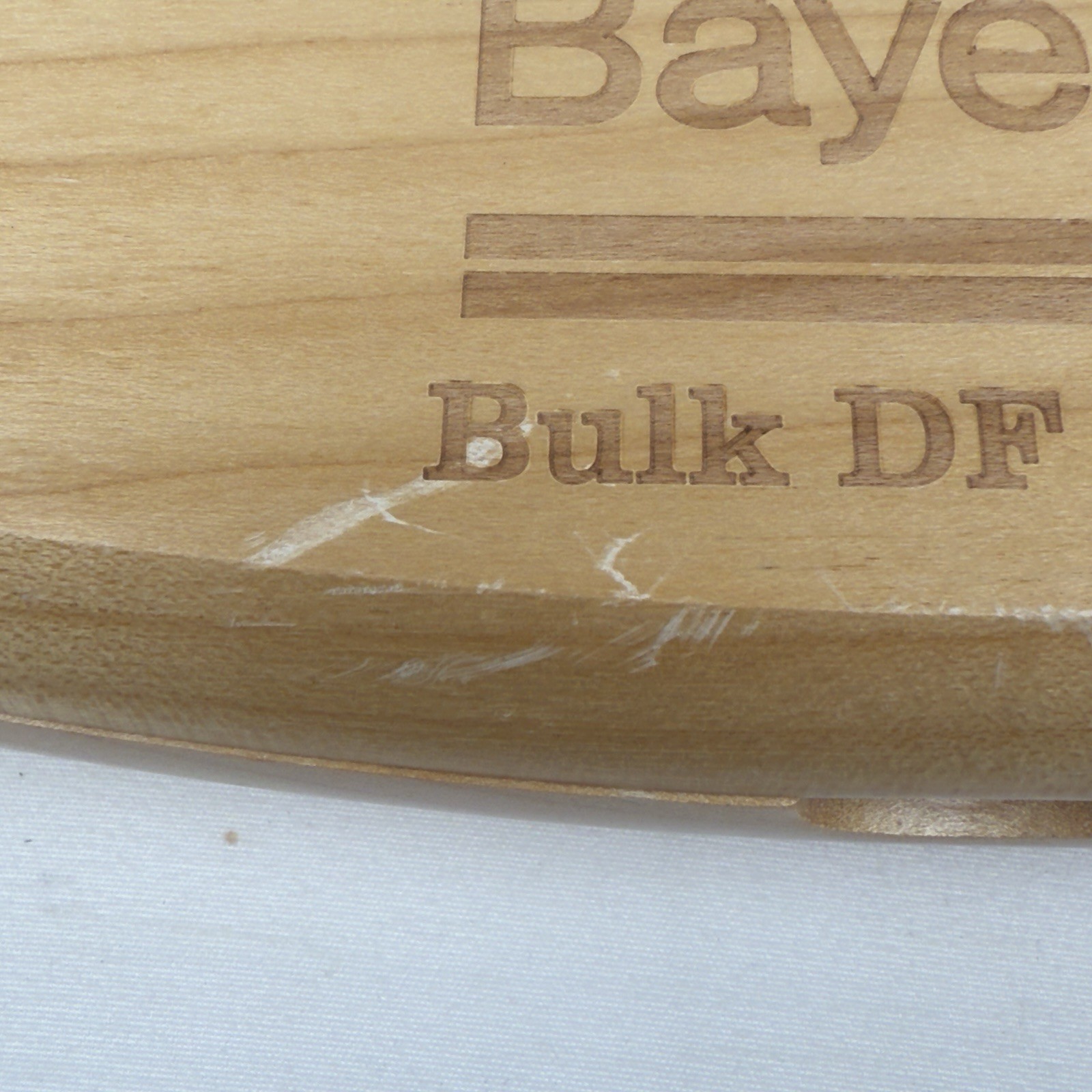 VTG Bayer Pharmaceutical Advertising Desk Display Wood Pen Holder Promo