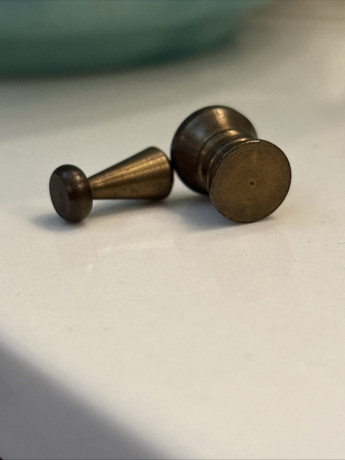 Miniature 1/2. ” Mortar & Pestle Antique Solid Brass? Bronze?