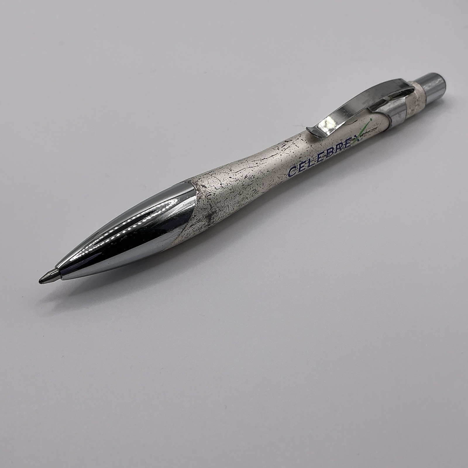 Celebrex Bextra Pharmaceutical Drug Rep Click Pen Heavy Metal Works Scratched