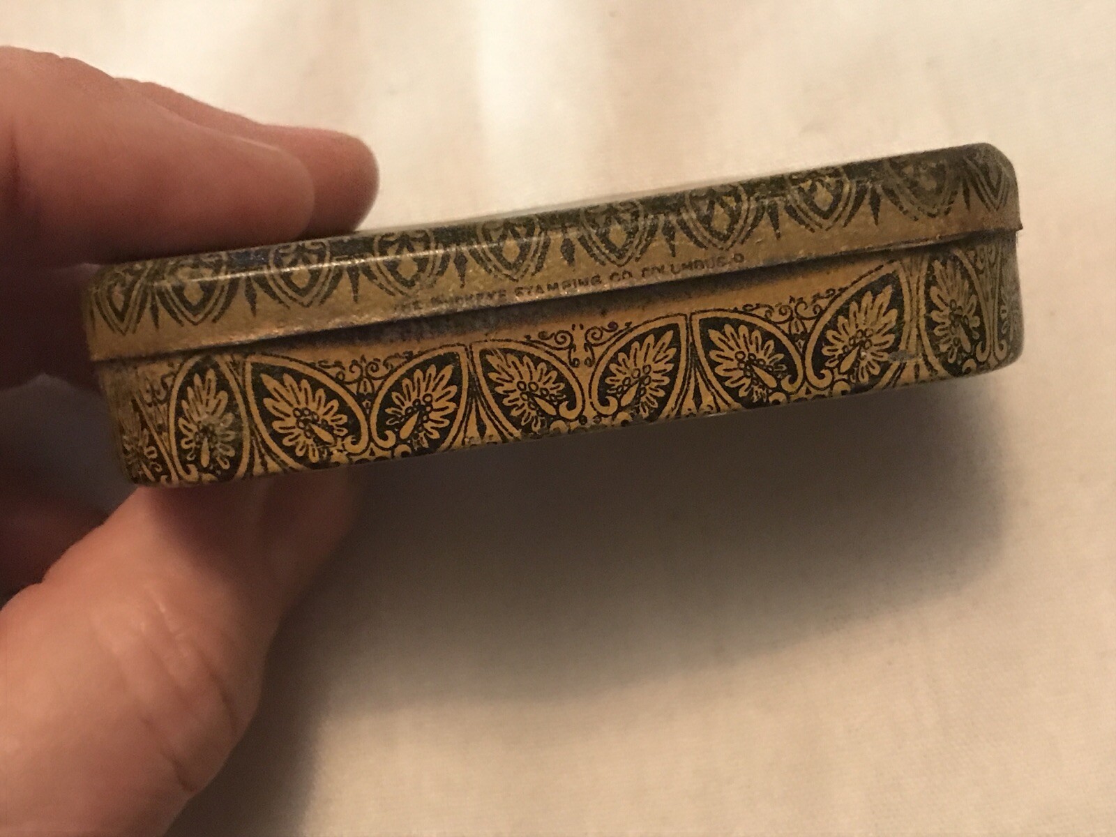 WOODS IMPROVED LOLLACAPOP Bug Bite Antidote Vintage Tin, George Wood, Syracuse