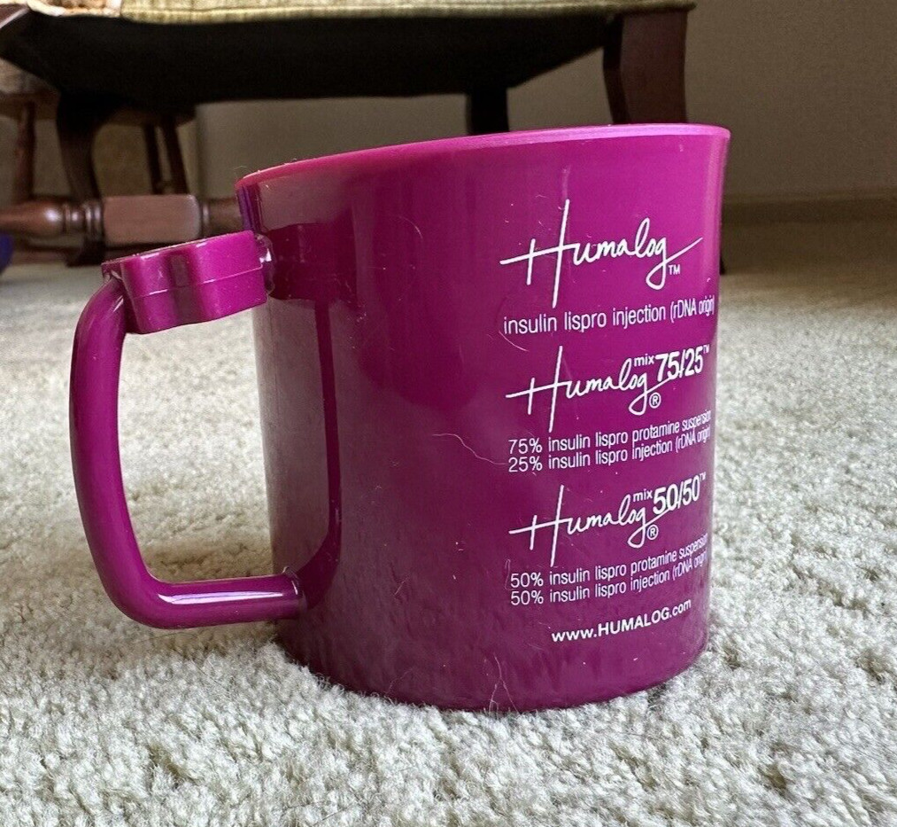 Vintage Pharmaceutical Drug Rep Humalog Advertising Coffee Mug – Plastic/acrylic