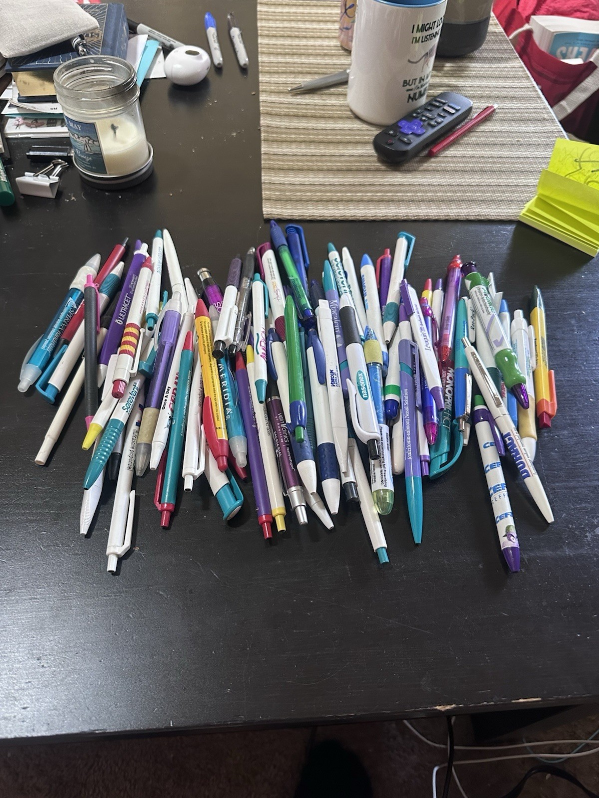 Lot of 75 Pharmaceutical Click Pens Drug Reps Ambien Claritin Paxil Allegra