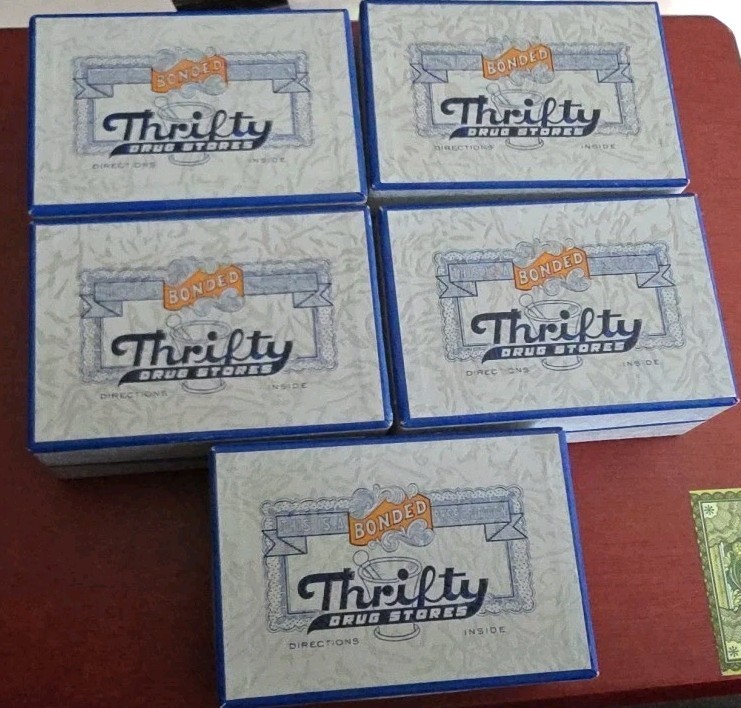 Thrifty Drug Stores Vintage Pharmacy Pill Rx Prescription Box
