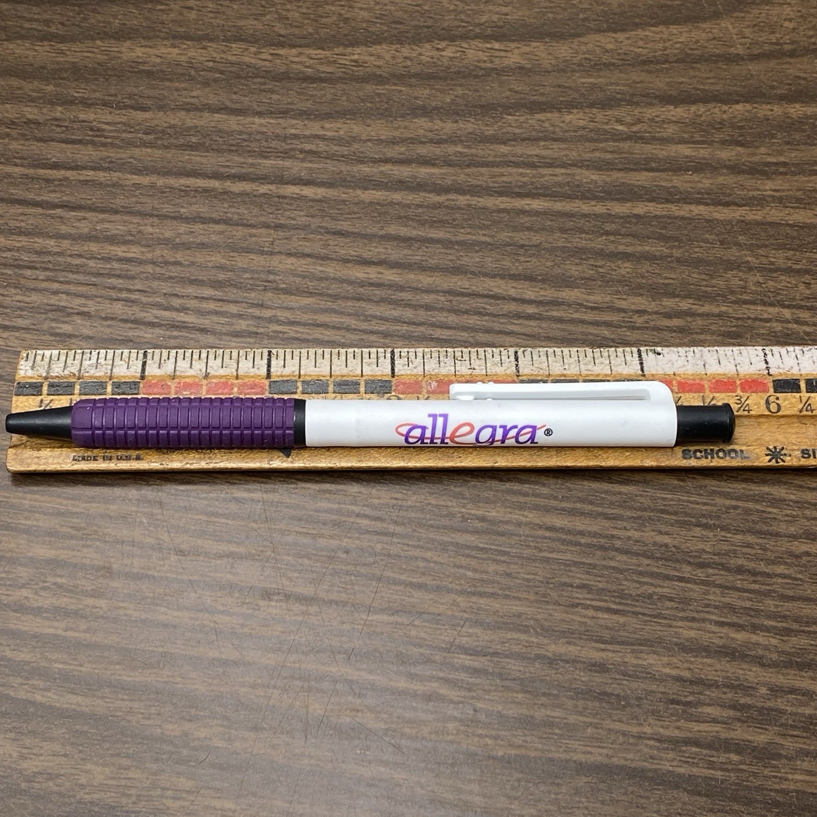 Pharmaceutical Advertising ALLEGRA Drug Rep Paper Mate Click Pen w/ Grip Writes