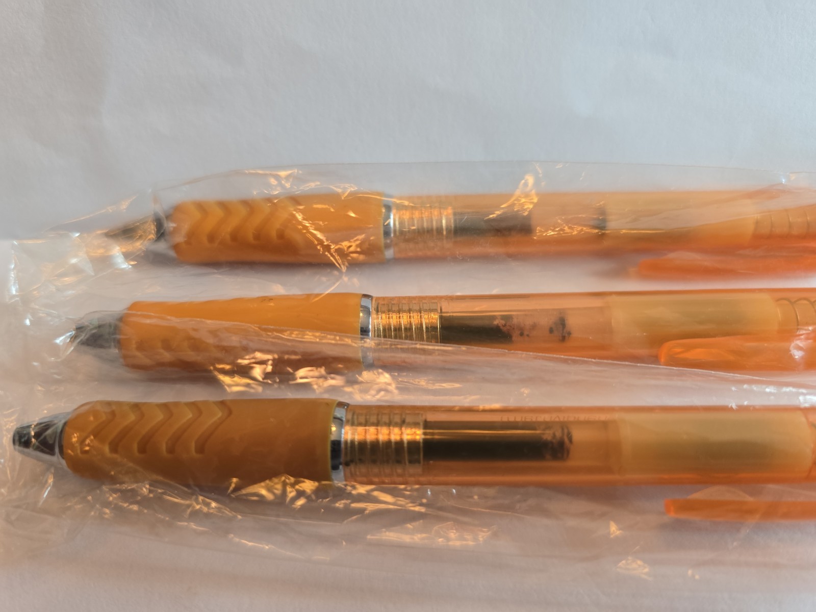 Concerta Pen x3 Pharmaceutical Drug Rep Promo Orange Plastic Medical NEW