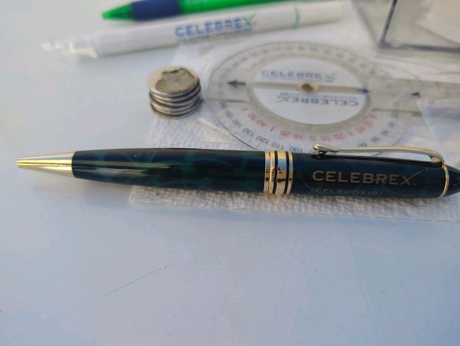 Celebrex Pharma Tongue Depressors Sealed Canister Drug Rep Swag Lot 4 Pens Prop
