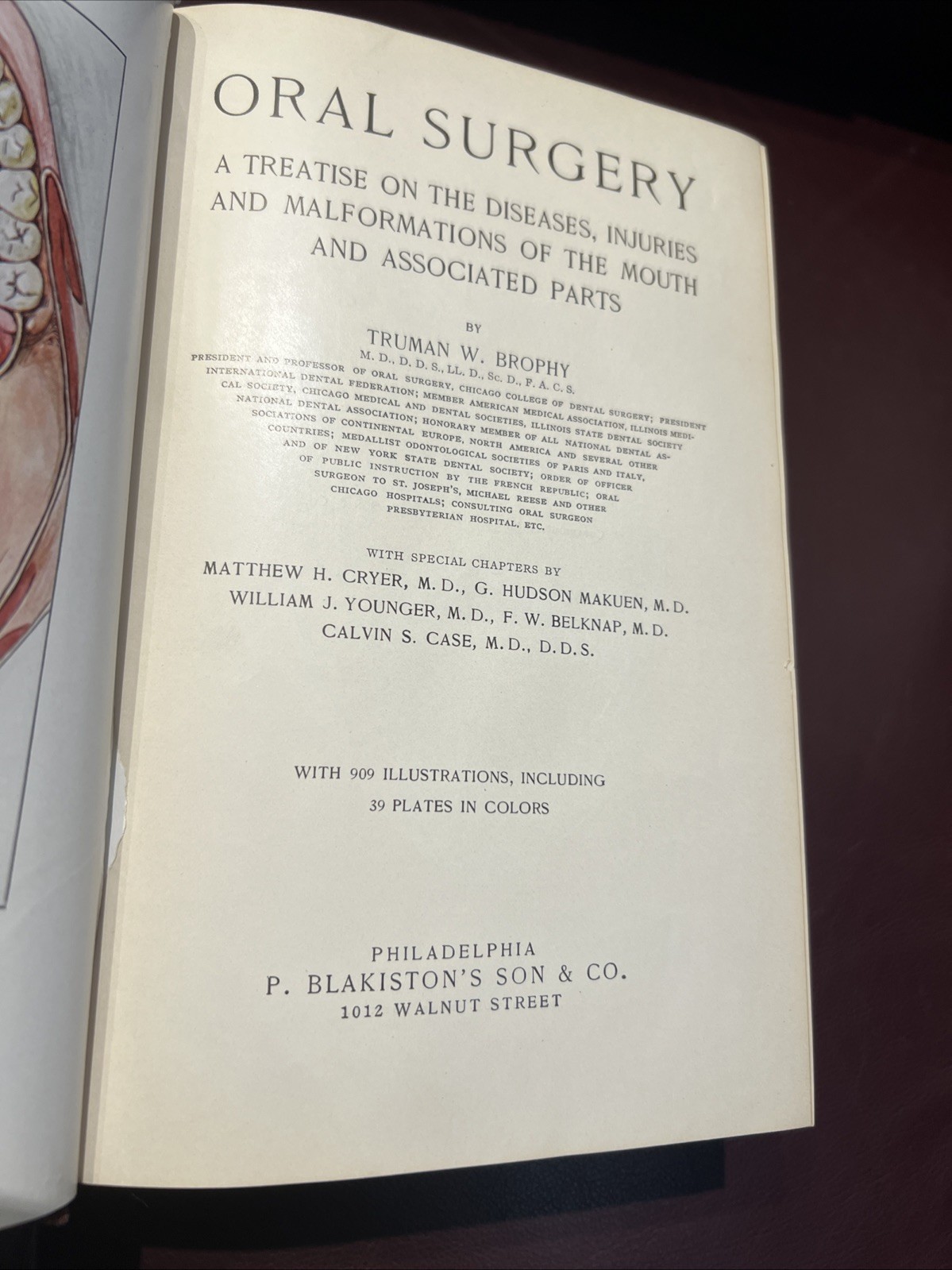 RARE Oral Surgery 1915 Illustrated Medical Dentistry Disease Truman W Brophy