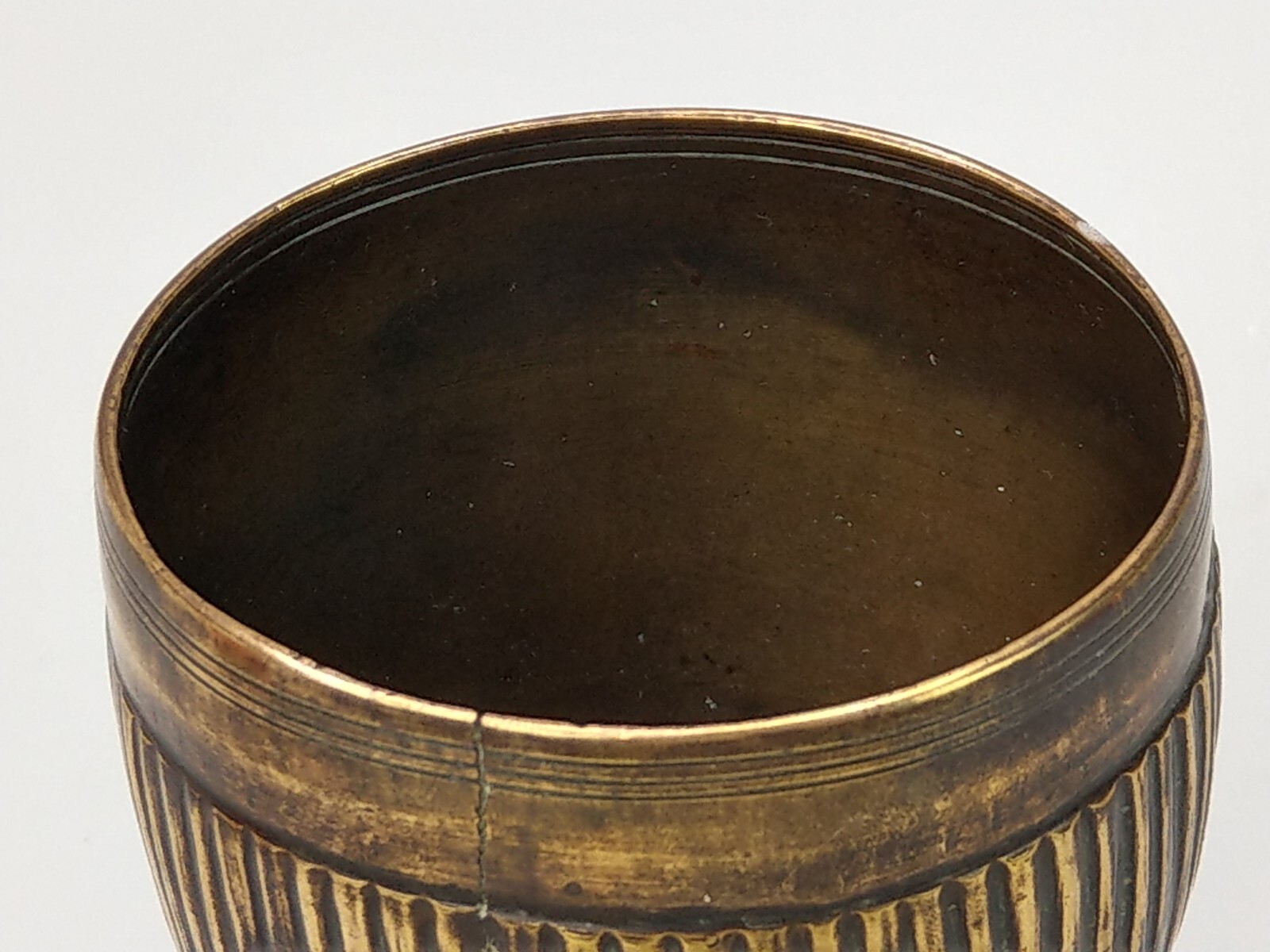 Greek Brass mortar chalice shaped early 19th century